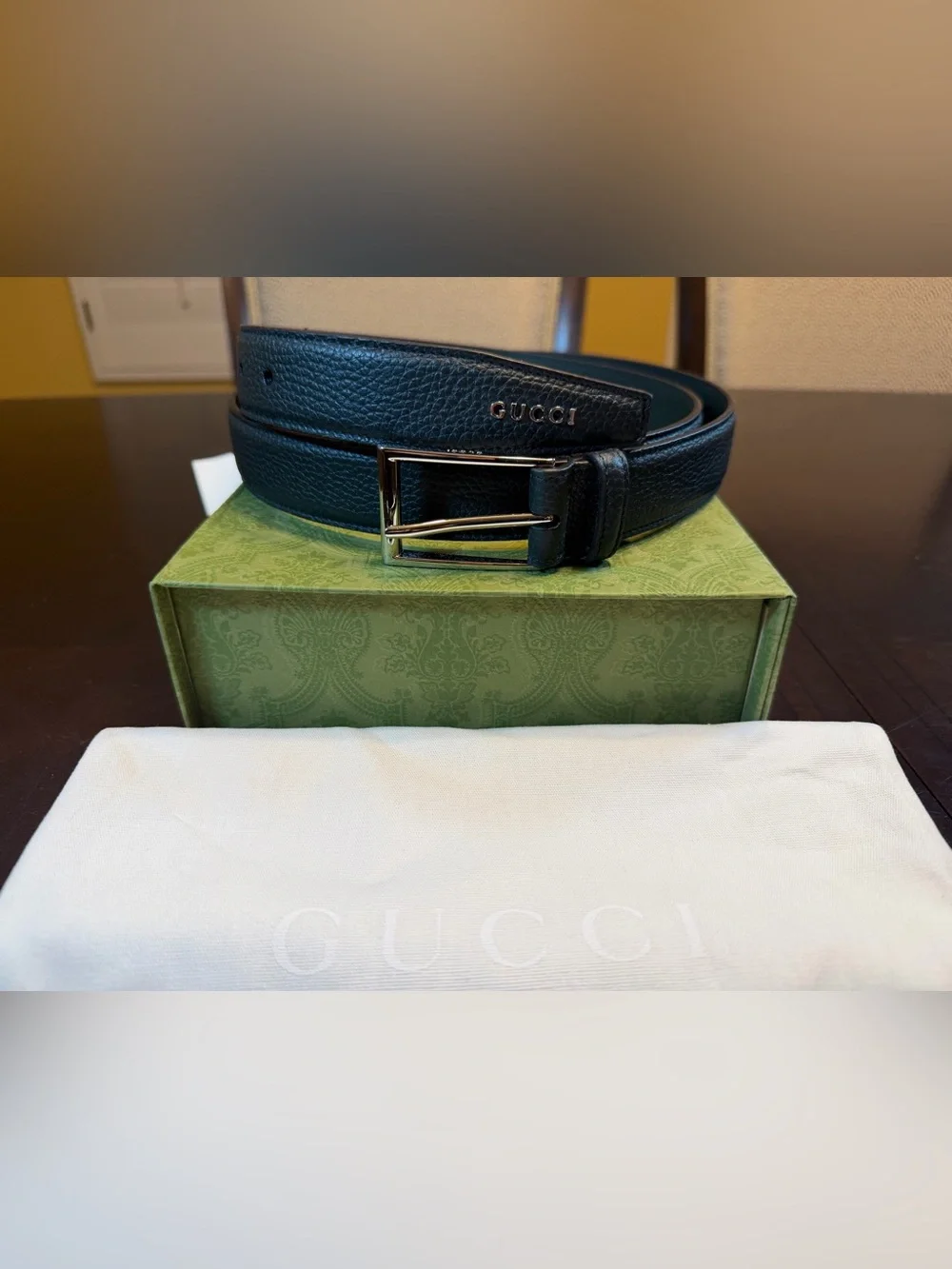 New Gucci Rectangle Buckle Logo Belt Size 44 / 110 cm Fits a Waist 40 - 44
